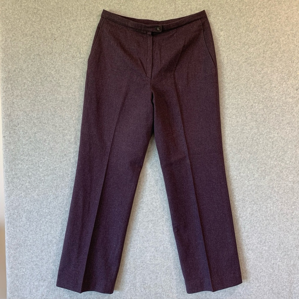 Pendleton 100% Virgin Wool Pants Slacks Burgundy Purple Sz 16 Business USA VTG